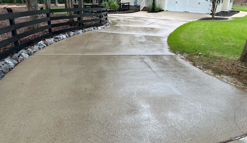 Driveway after